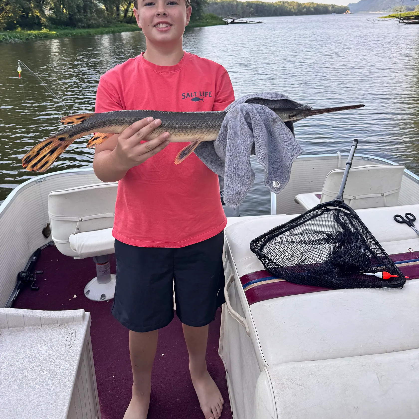 Longnose gar caught on Fishbrain
