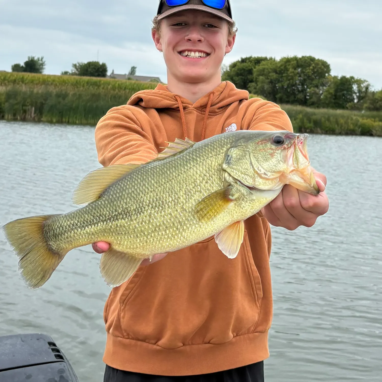 Largemouth bass caught on Fishbrain