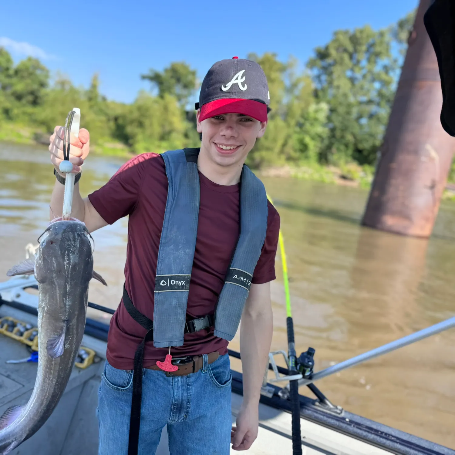 Blue catfish caught on Fishbrain