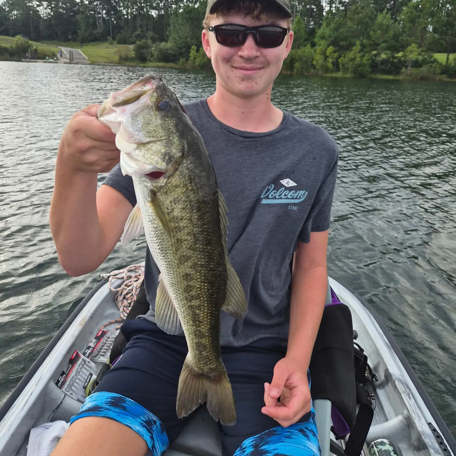 Largemouth bass caught on Fishbrain