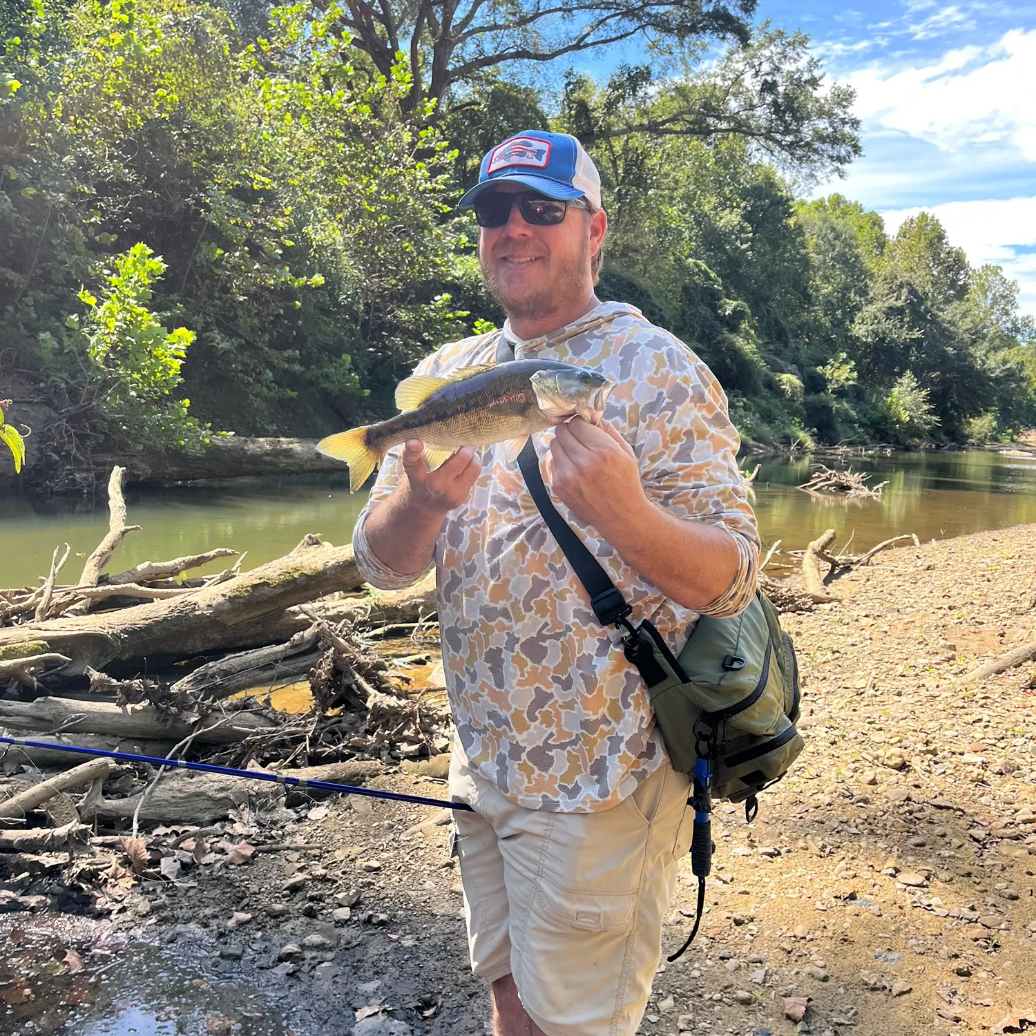 Spotted bass caught on Fishbrain