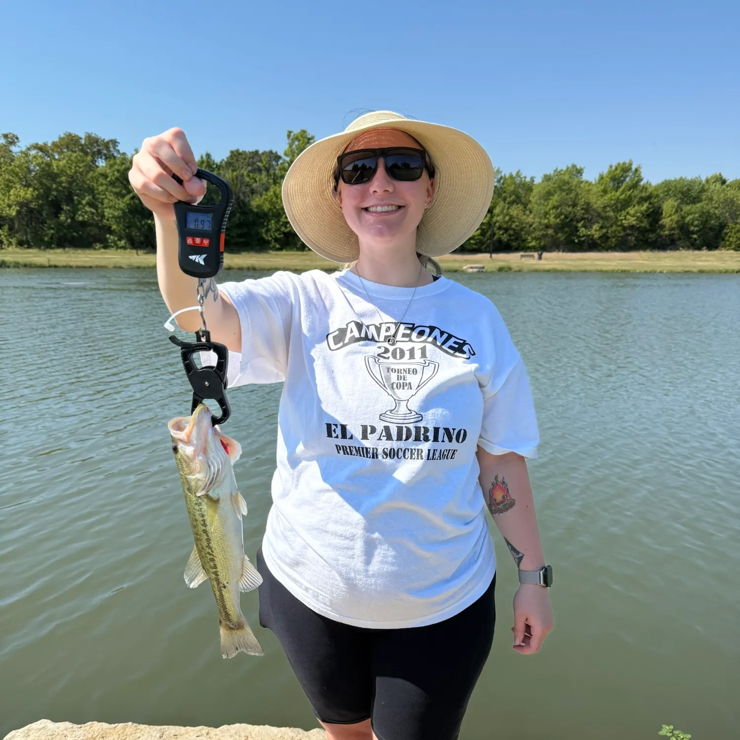 Largemouth bass caught on Fishbrain
