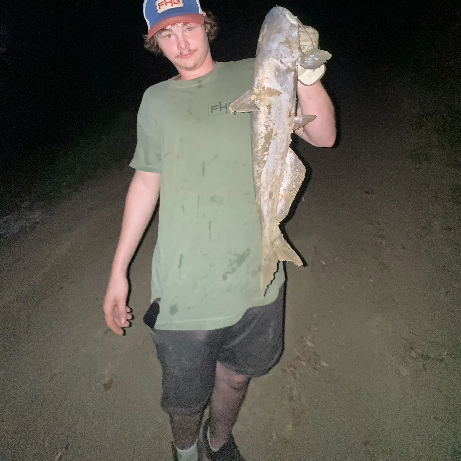 Blue catfish caught on Fishbrain