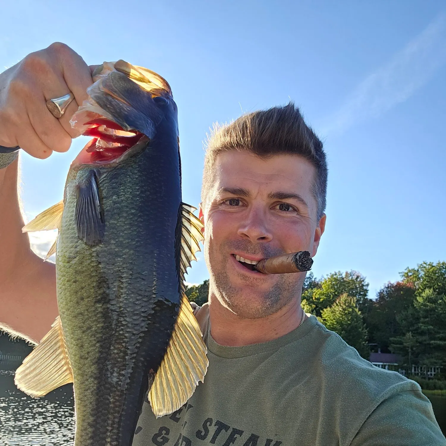 Largemouth bass caught on Fishbrain