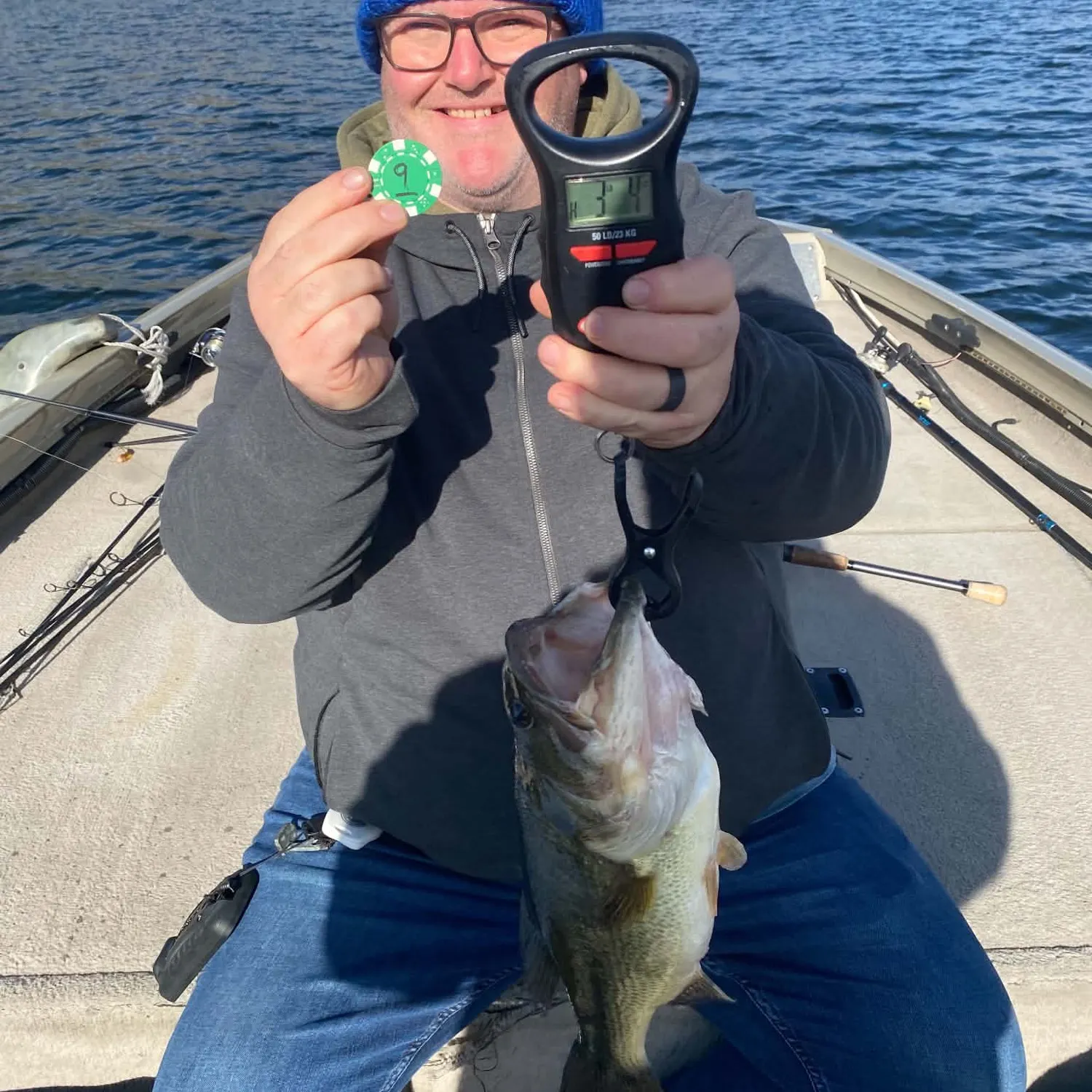 Largemouth bass caught on Fishbrain
