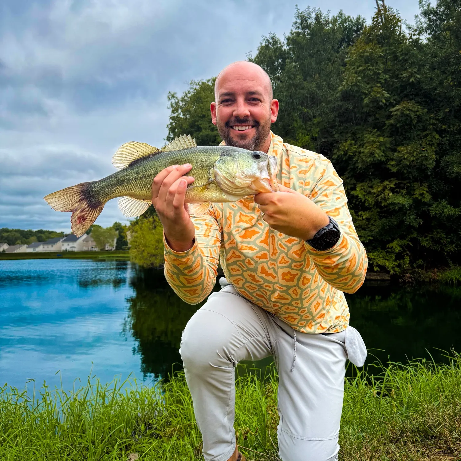 Largemouth bass caught on Fishbrain