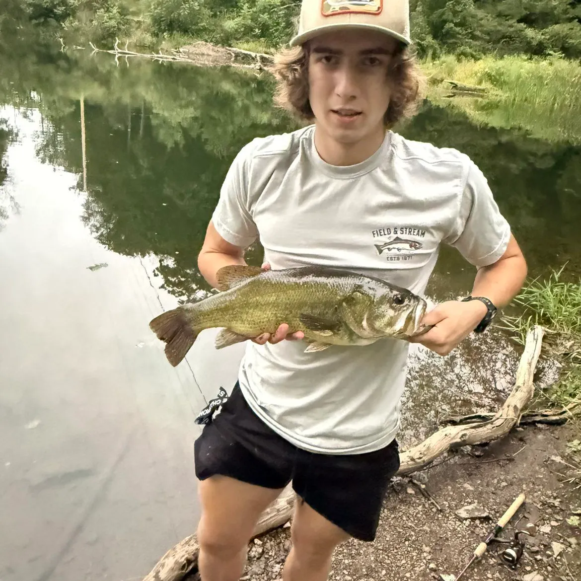Largemouth bass caught on Fishbrain
