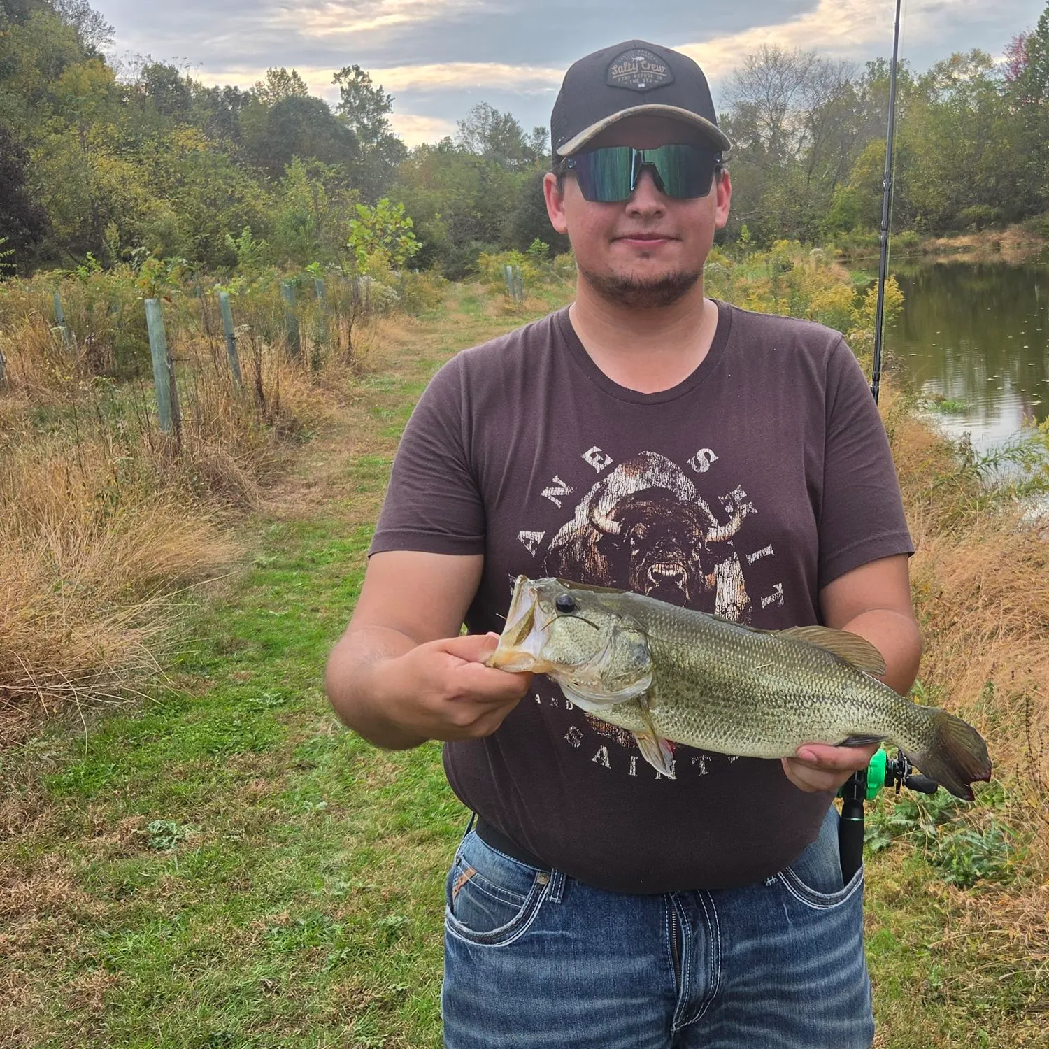 Largemouth bass caught on Fishbrain