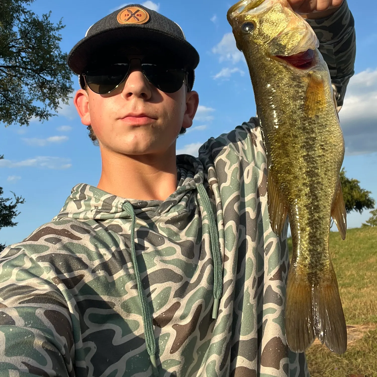 Largemouth bass caught on Fishbrain