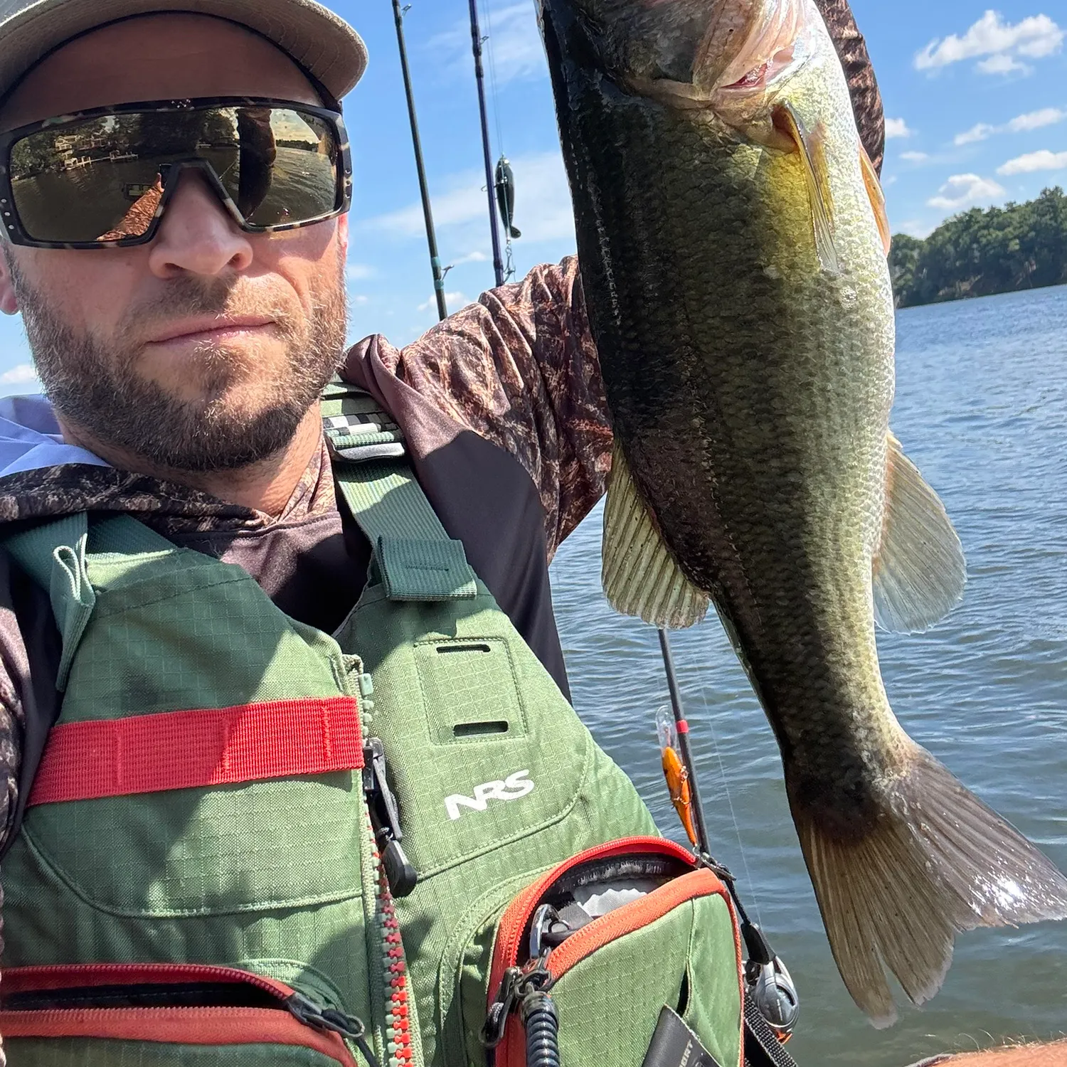 Largemouth bass caught on Fishbrain