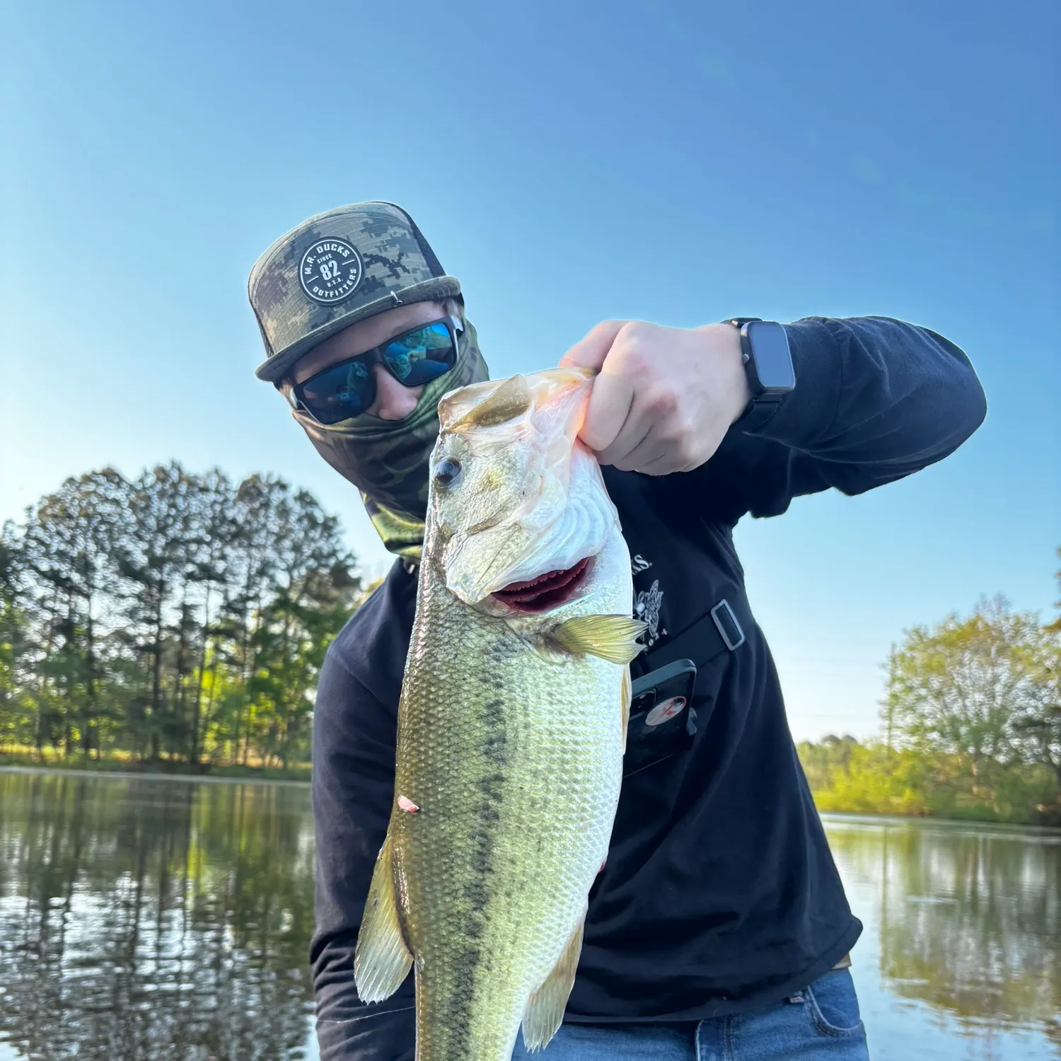 Largemouth bass caught on Fishbrain