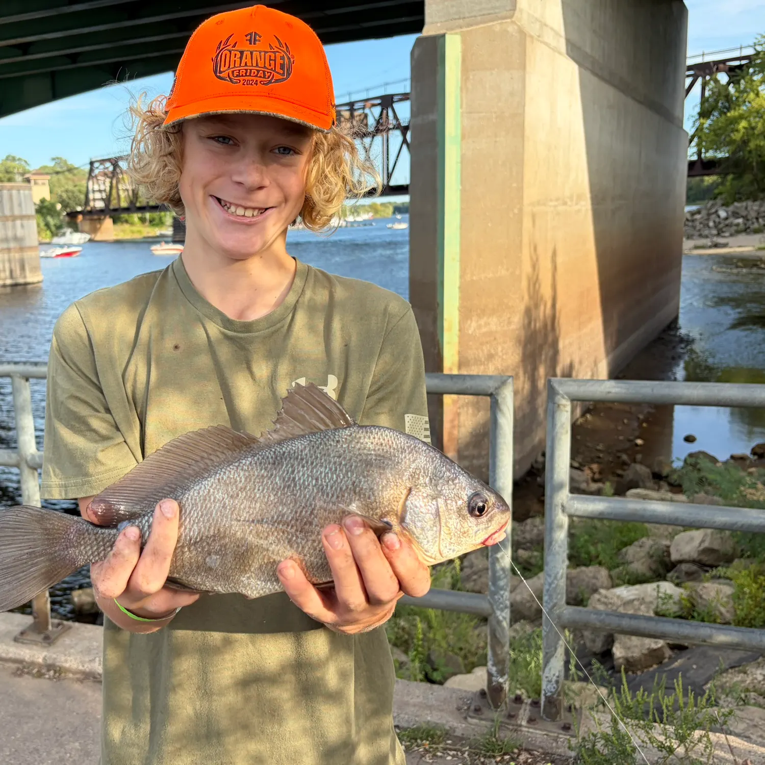Freshwater drum caught on Fishbrain