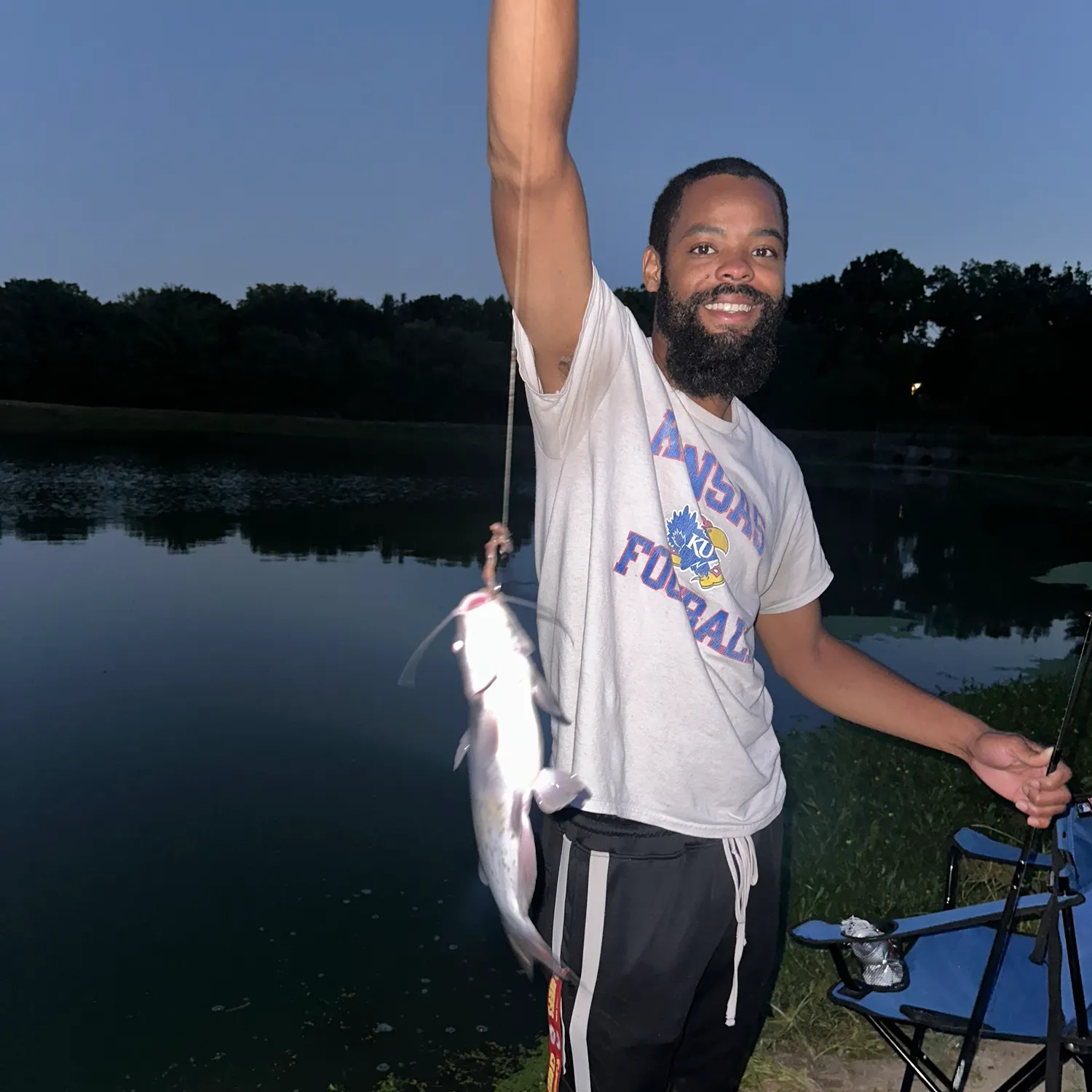 Blue catfish caught on Fishbrain