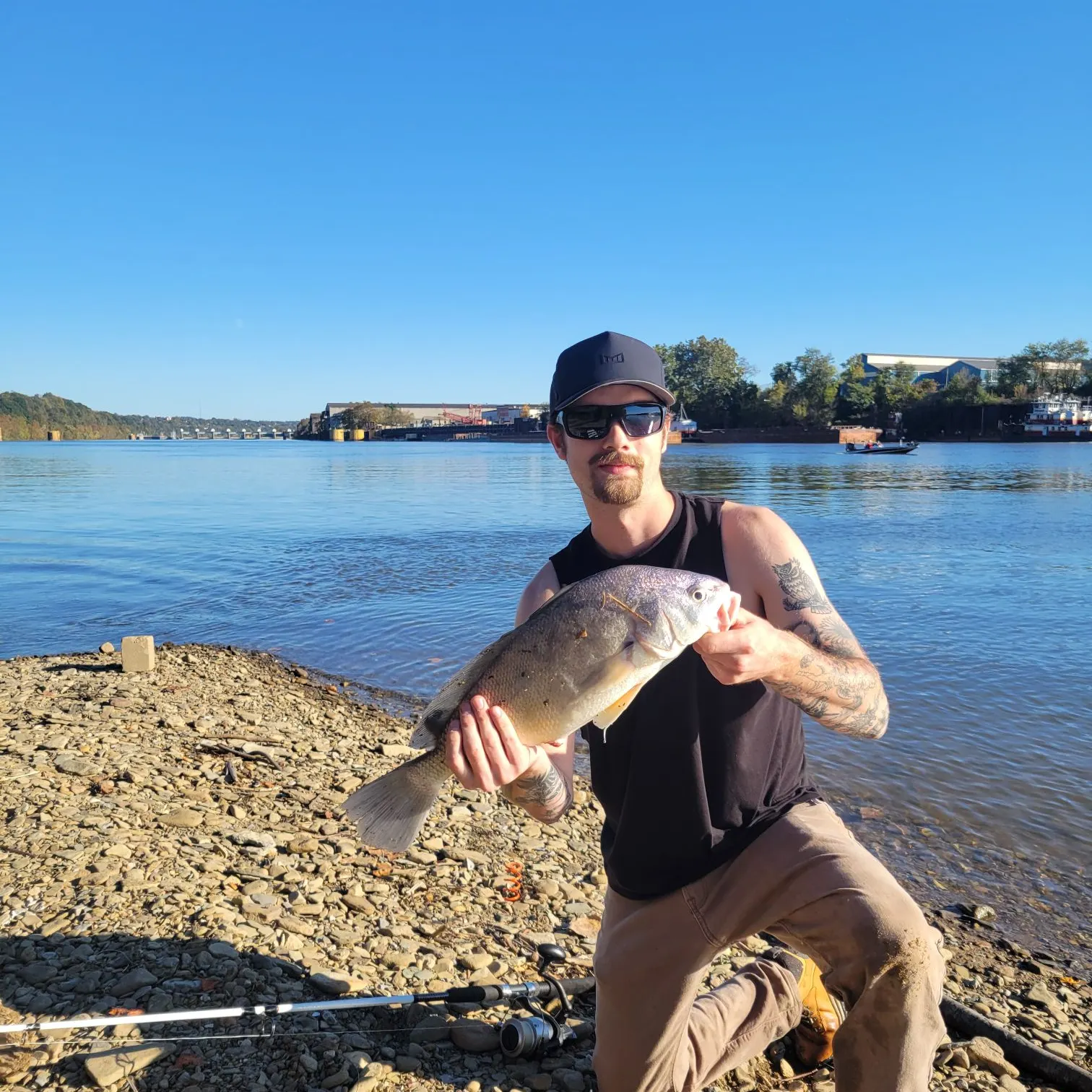 Freshwater drum caught on Fishbrain