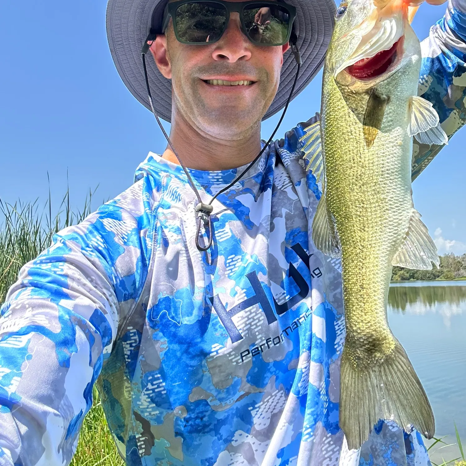 Largemouth bass caught on Fishbrain