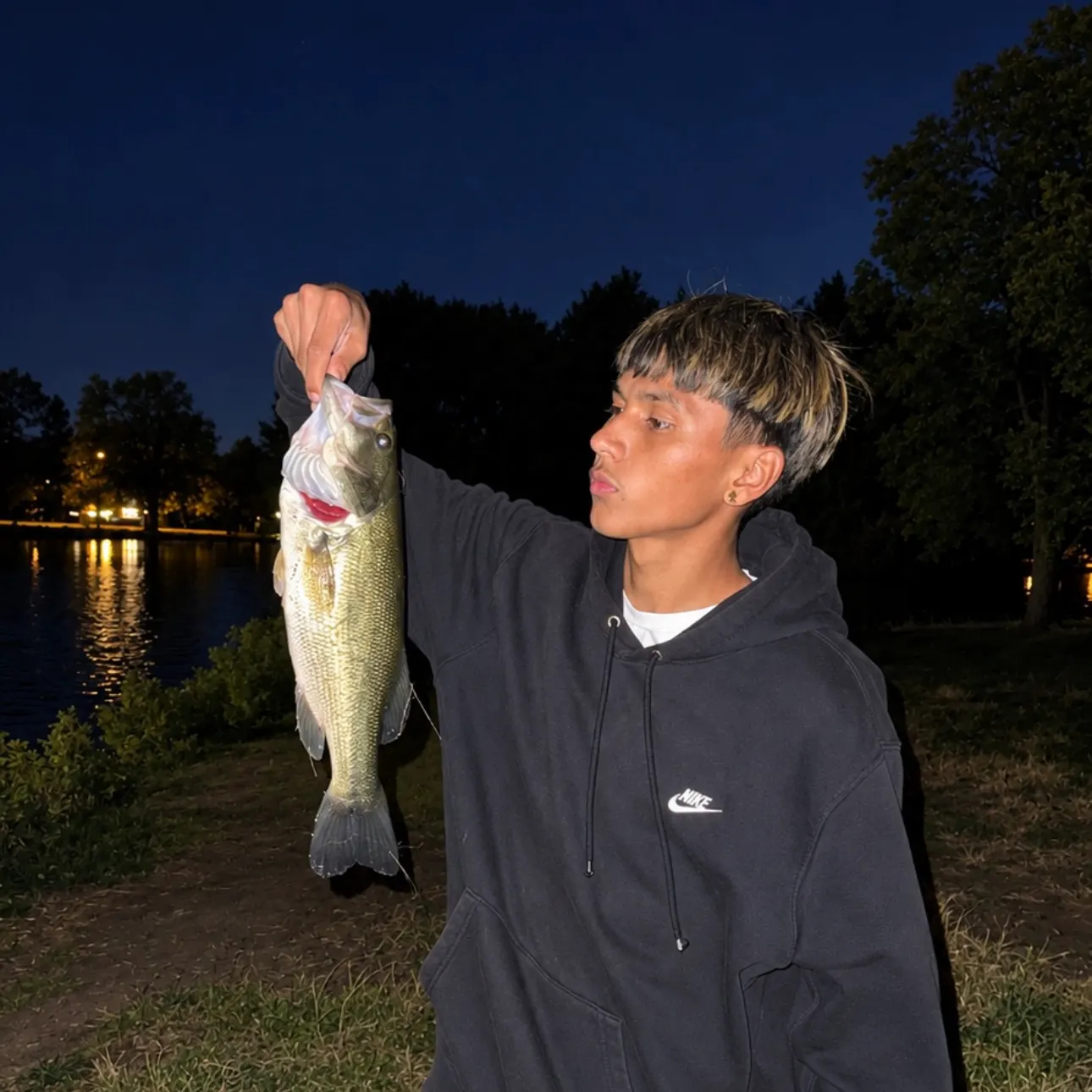 Largemouth bass caught on Fishbrain