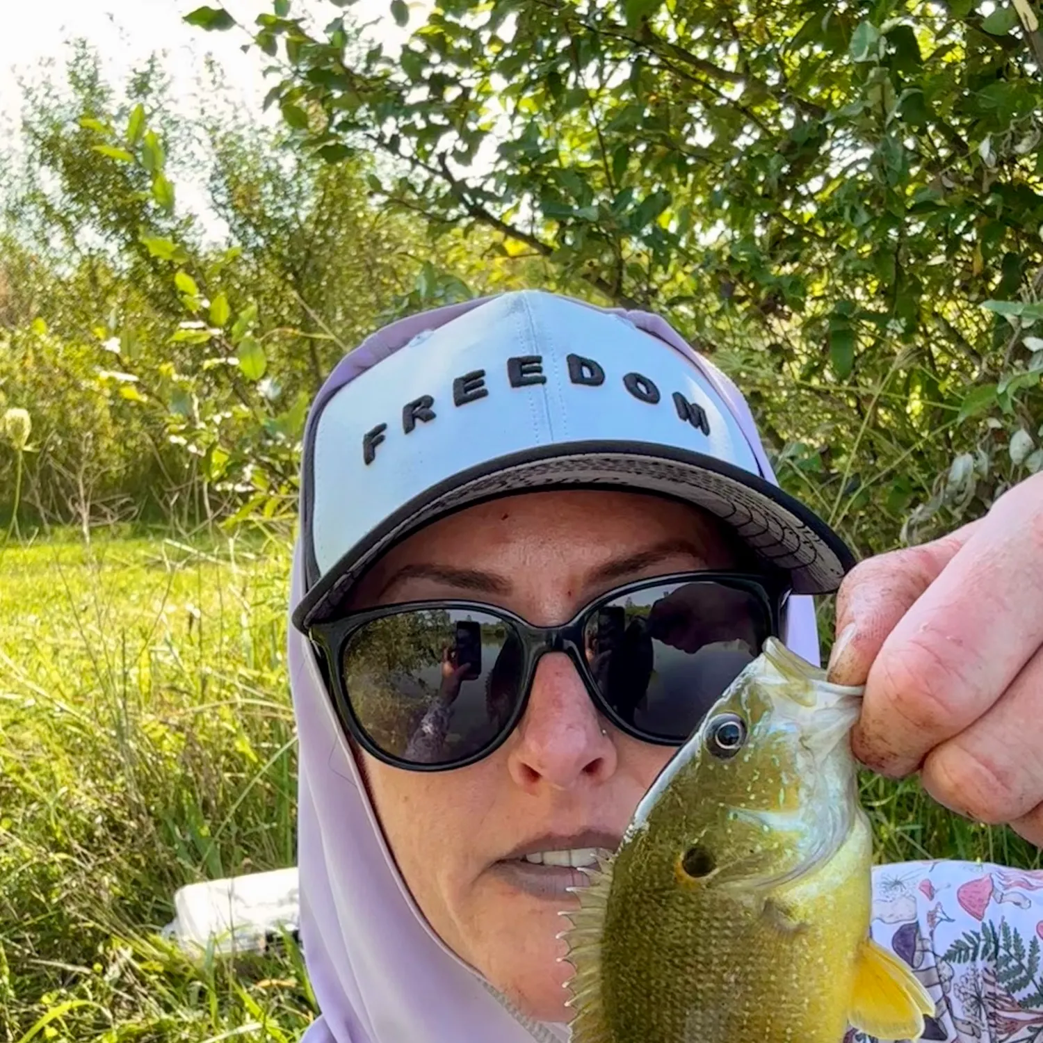 Green sunfish caught on Fishbrain
