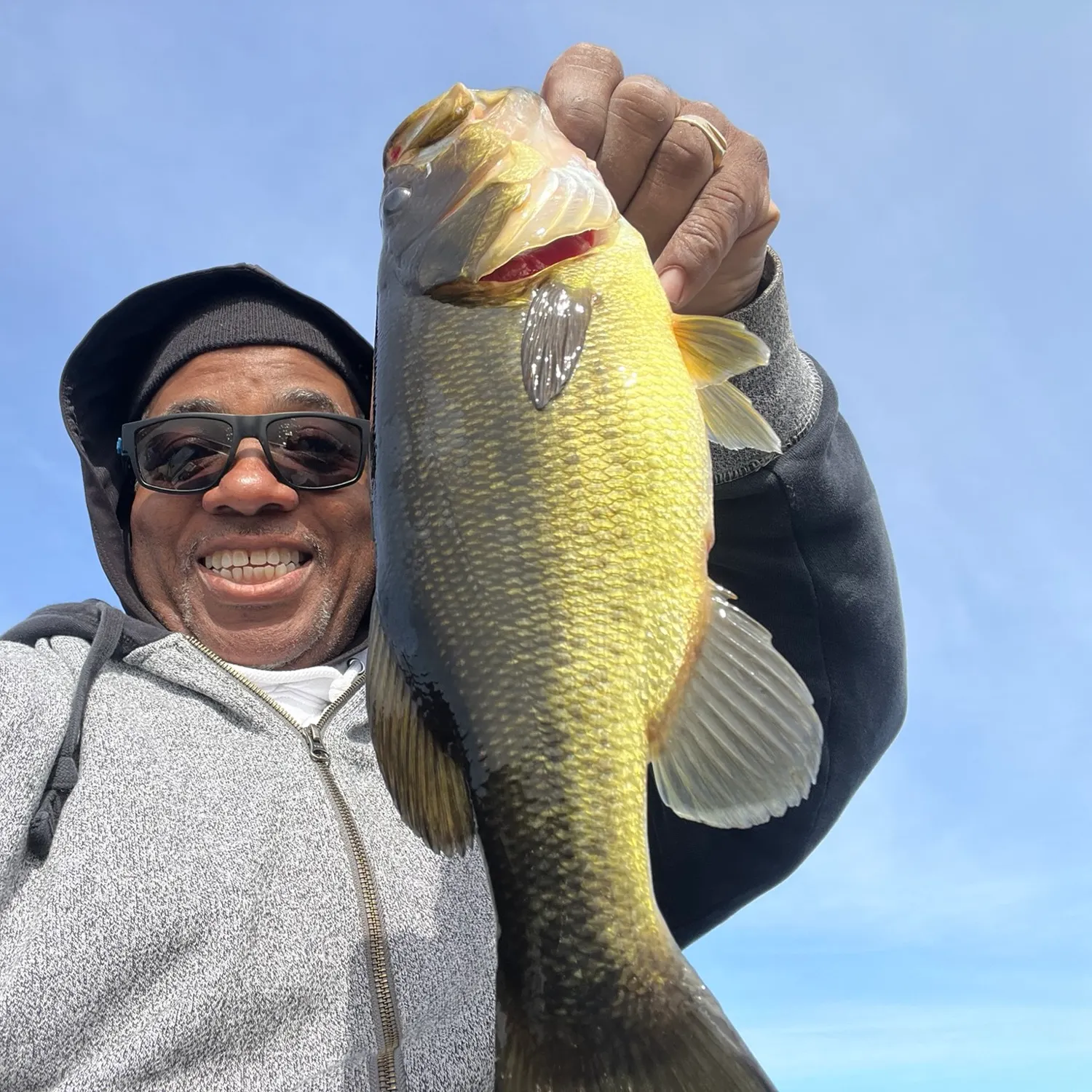 Largemouth bass caught on Fishbrain
