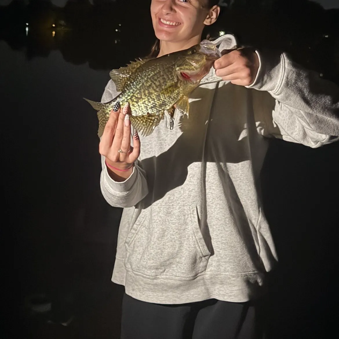 Black crappie caught on Fishbrain