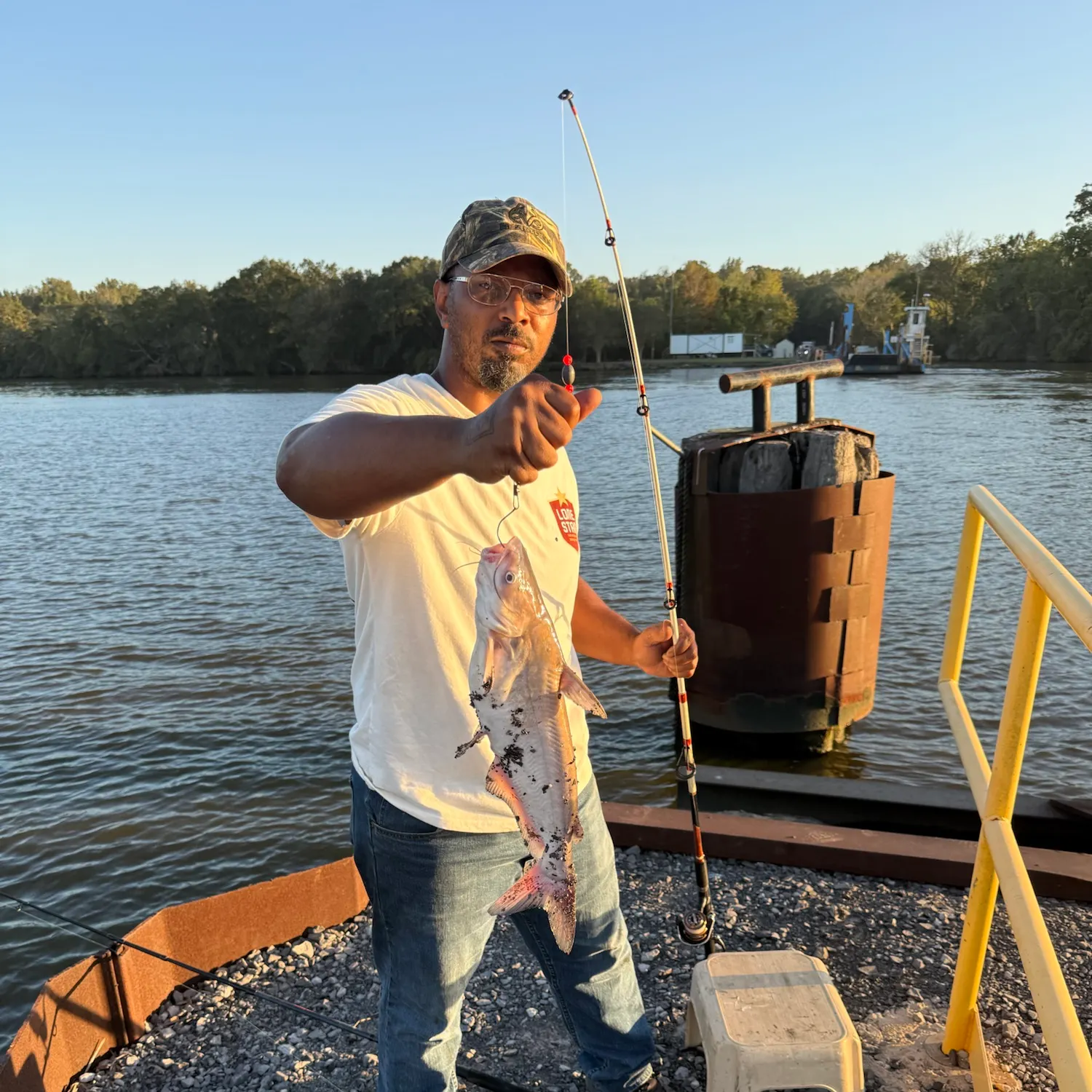 Blue catfish caught on Fishbrain