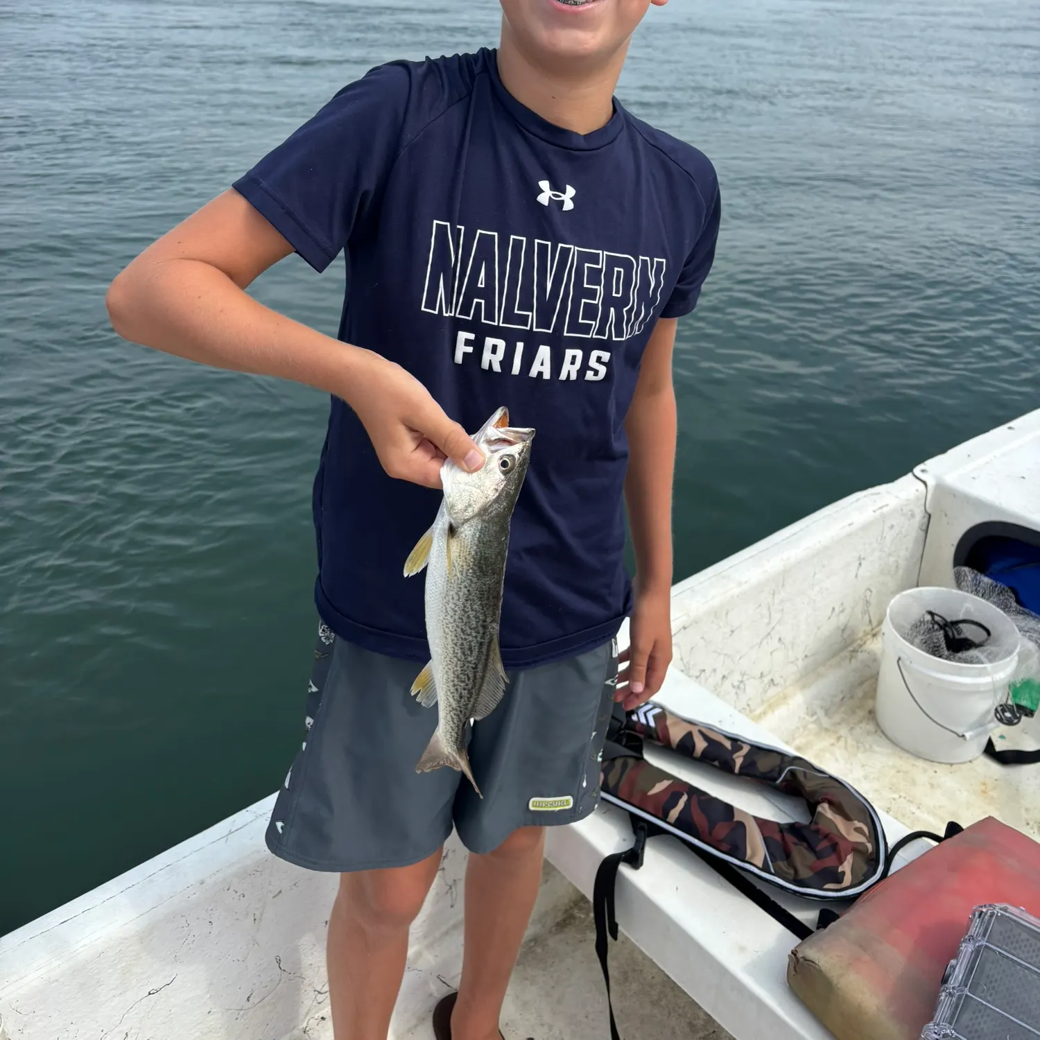 Gray weakfish caught on Fishbrain
