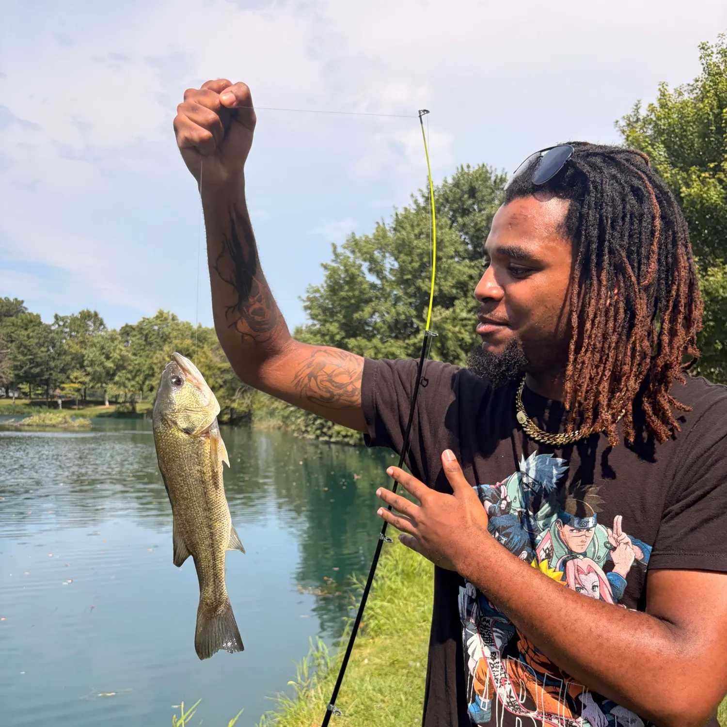 Largemouth bass caught on Fishbrain