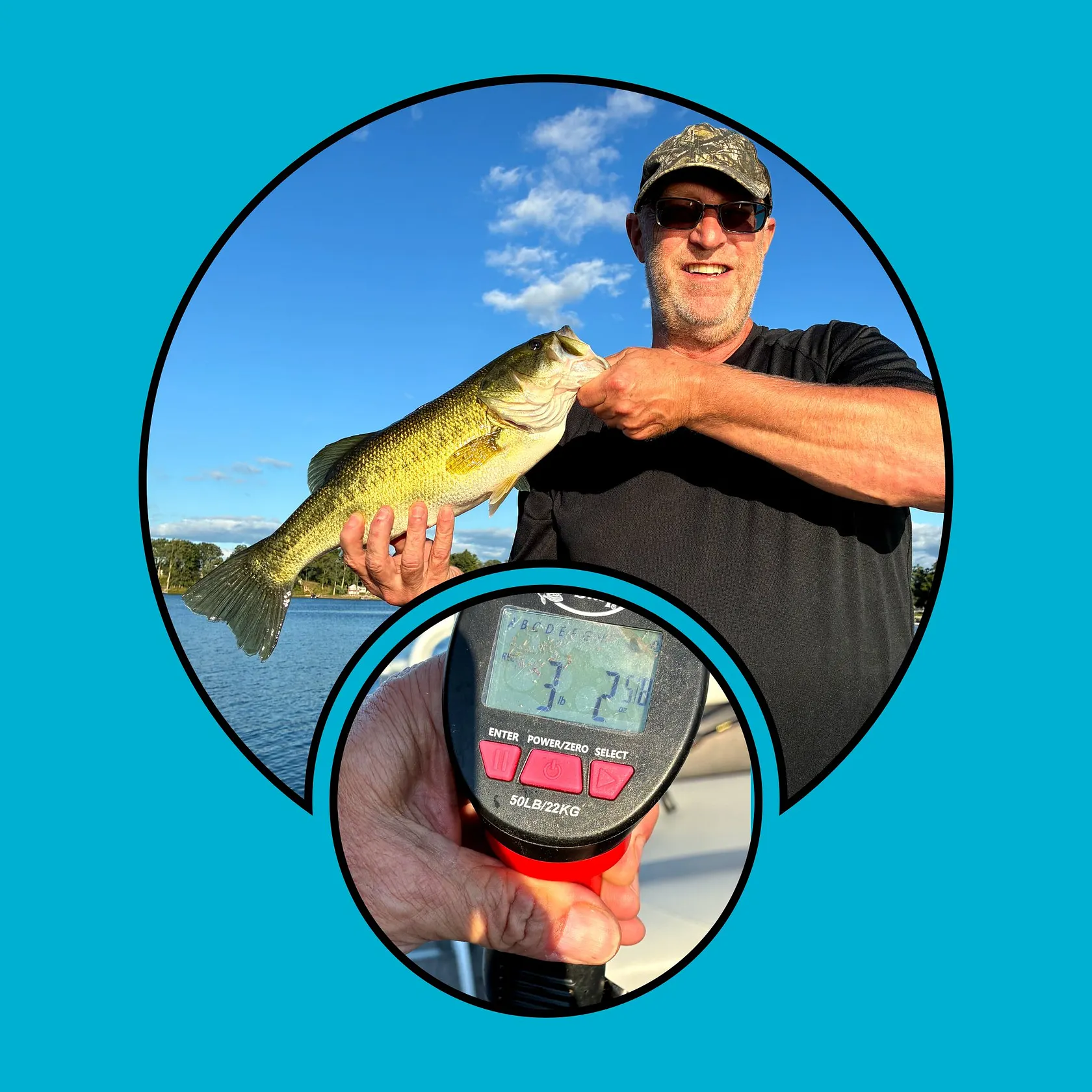 Largemouth bass caught on Fishbrain