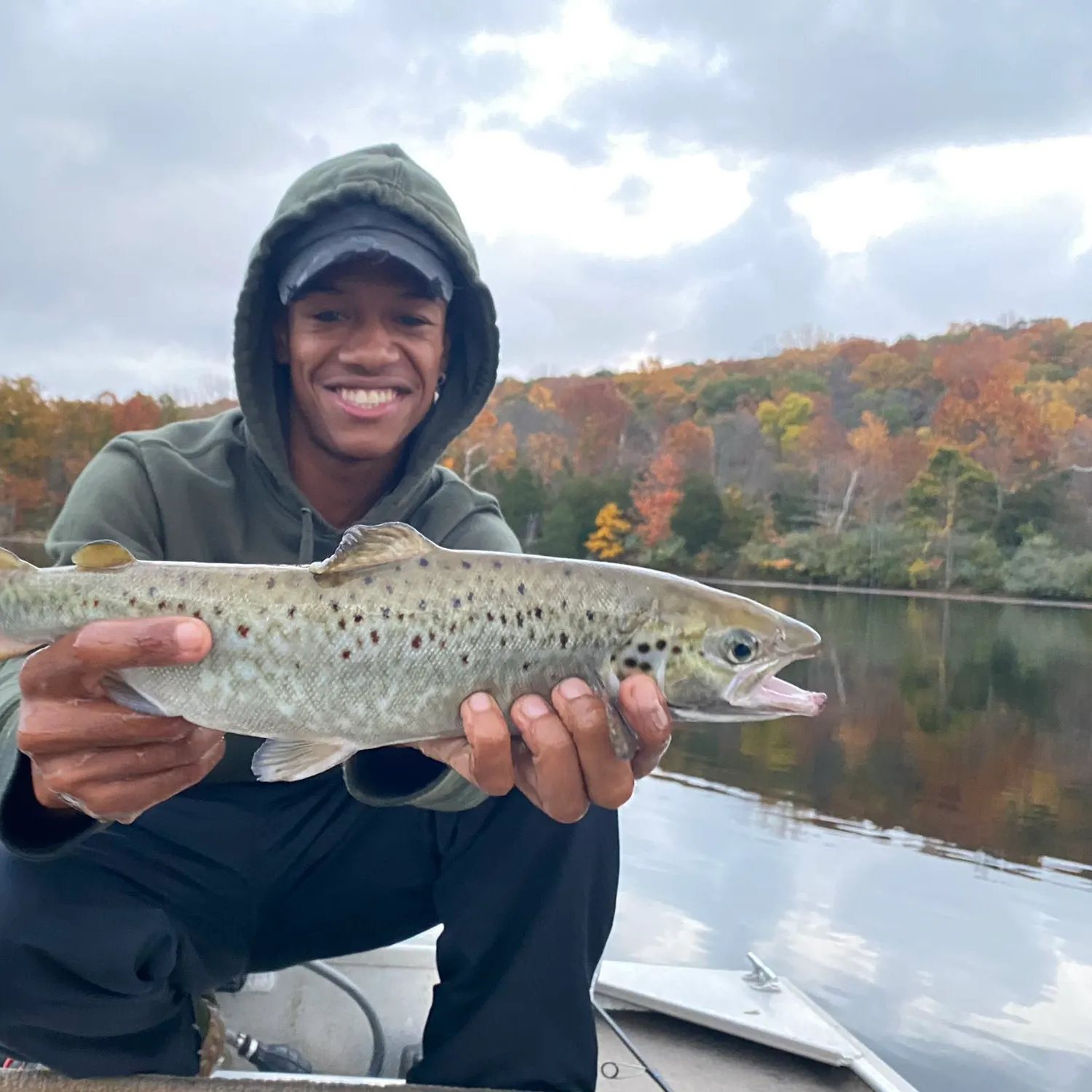 The most popular recent Landlocked atlantic salmon catch on Fishbrain