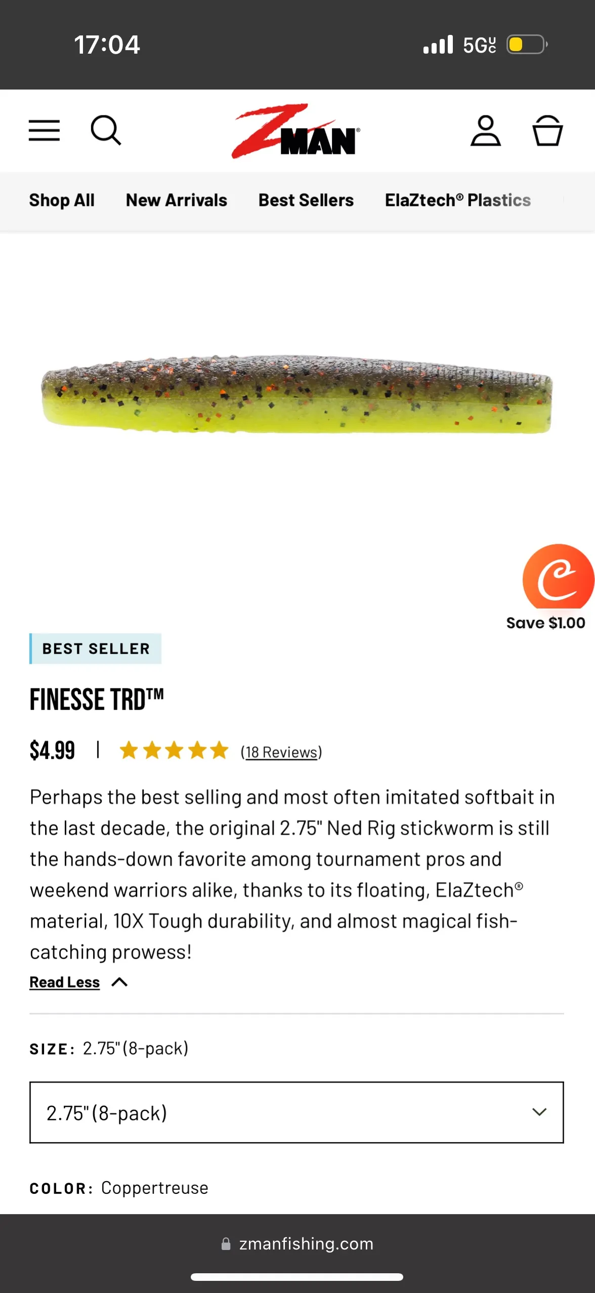 Z Man Finesse TRD 2.75"