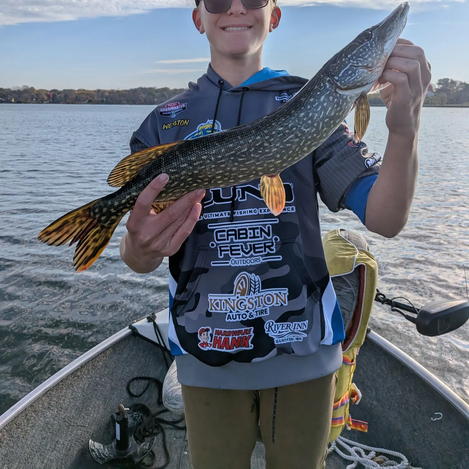 Northern pike caught on Fishbrain