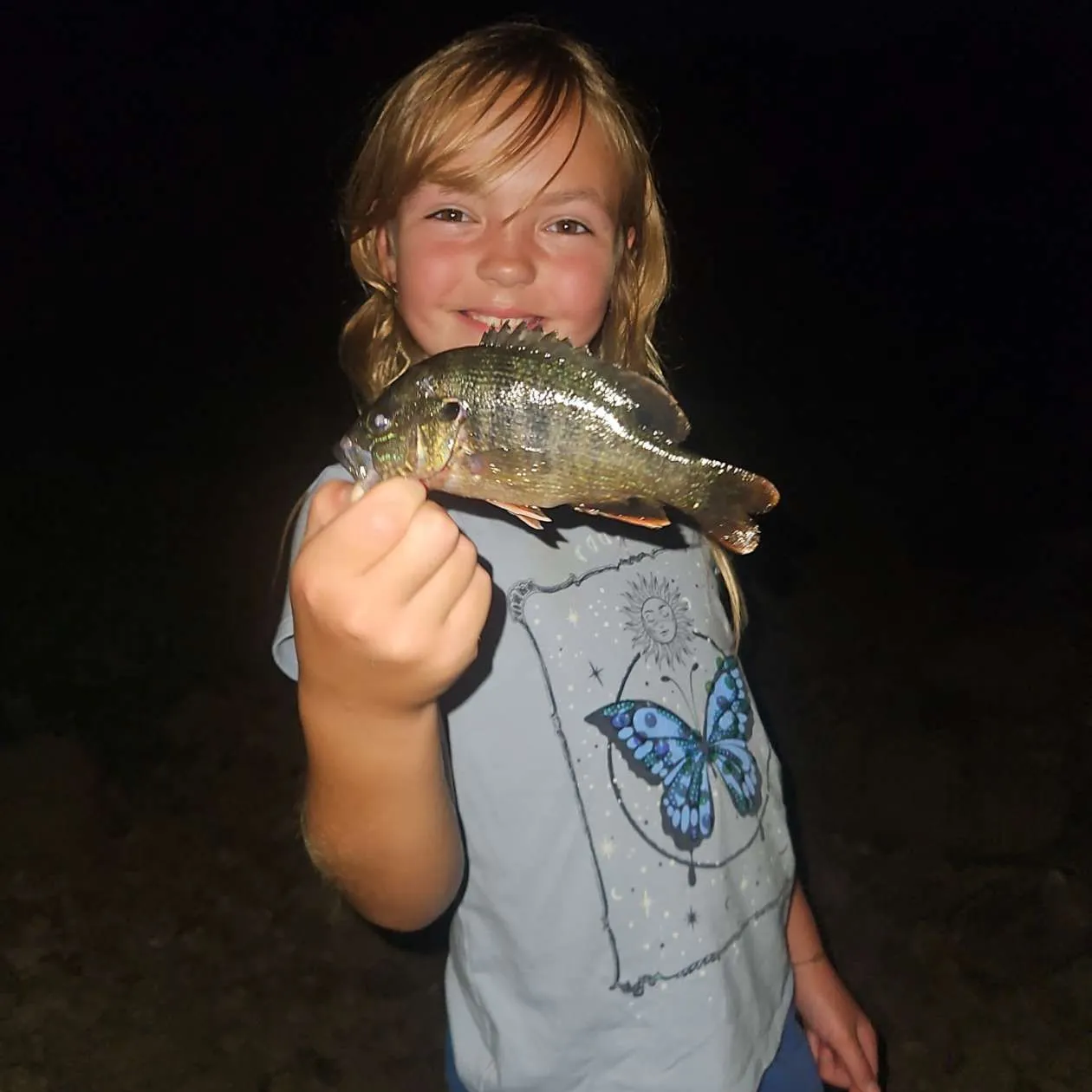 Green sunfish caught on Fishbrain