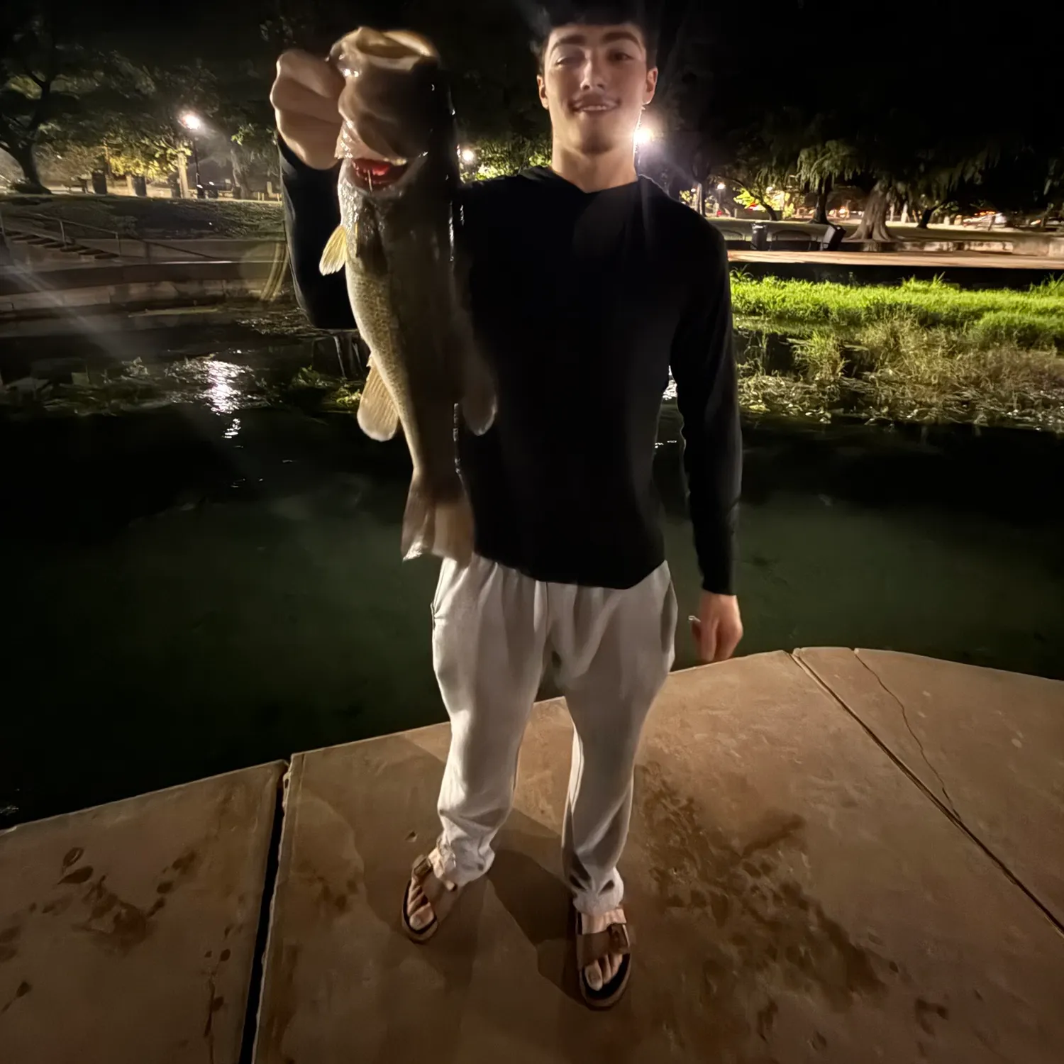 Largemouth bass caught on Fishbrain