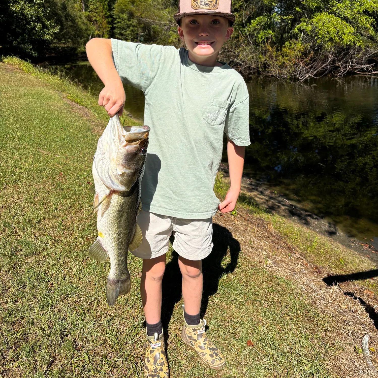 Largemouth bass caught on Fishbrain