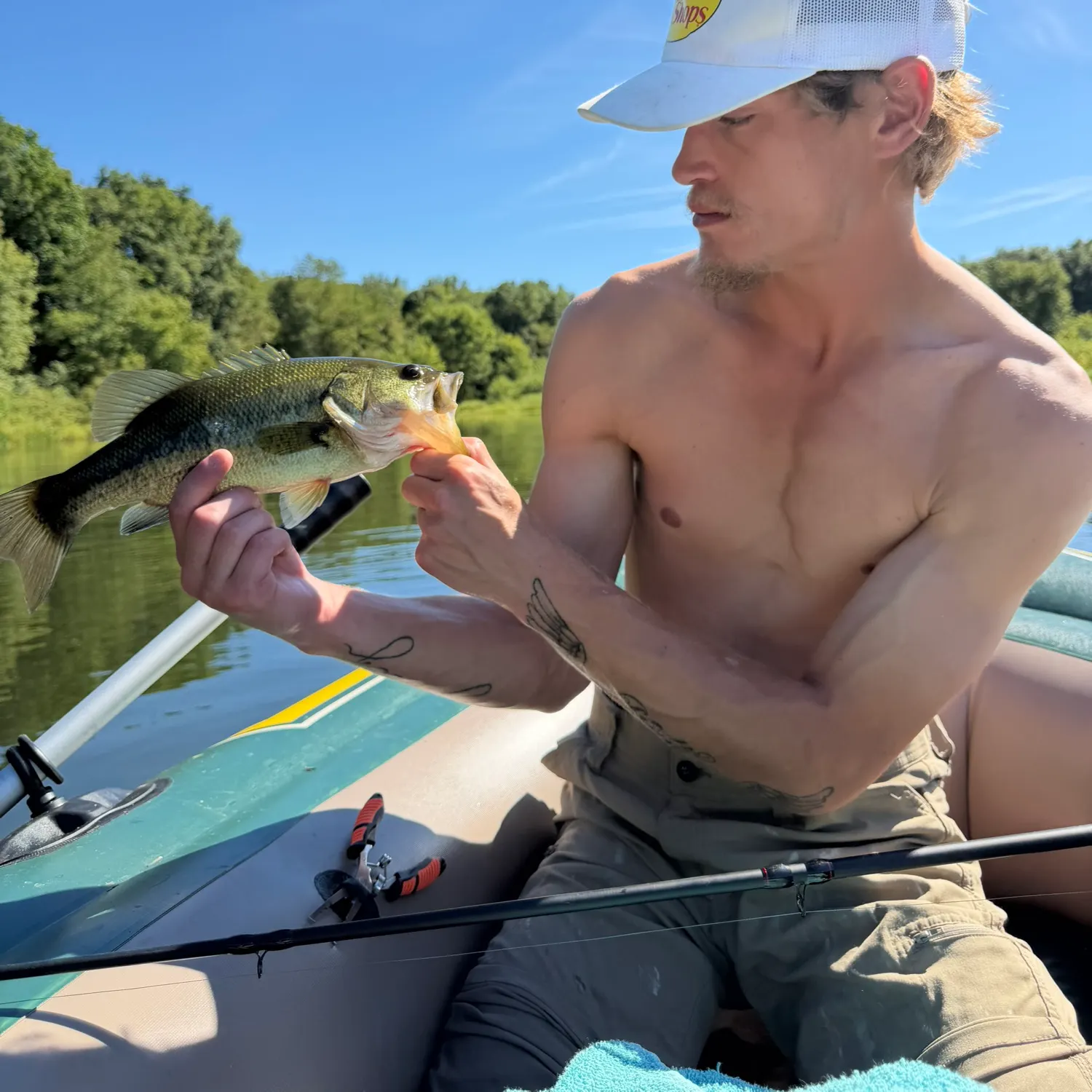 Largemouth bass caught on Fishbrain