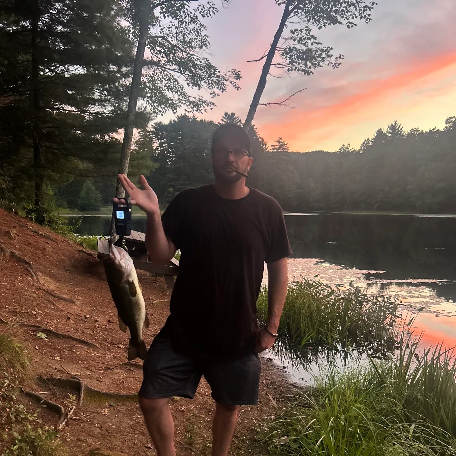 Largemouth bass caught on Fishbrain