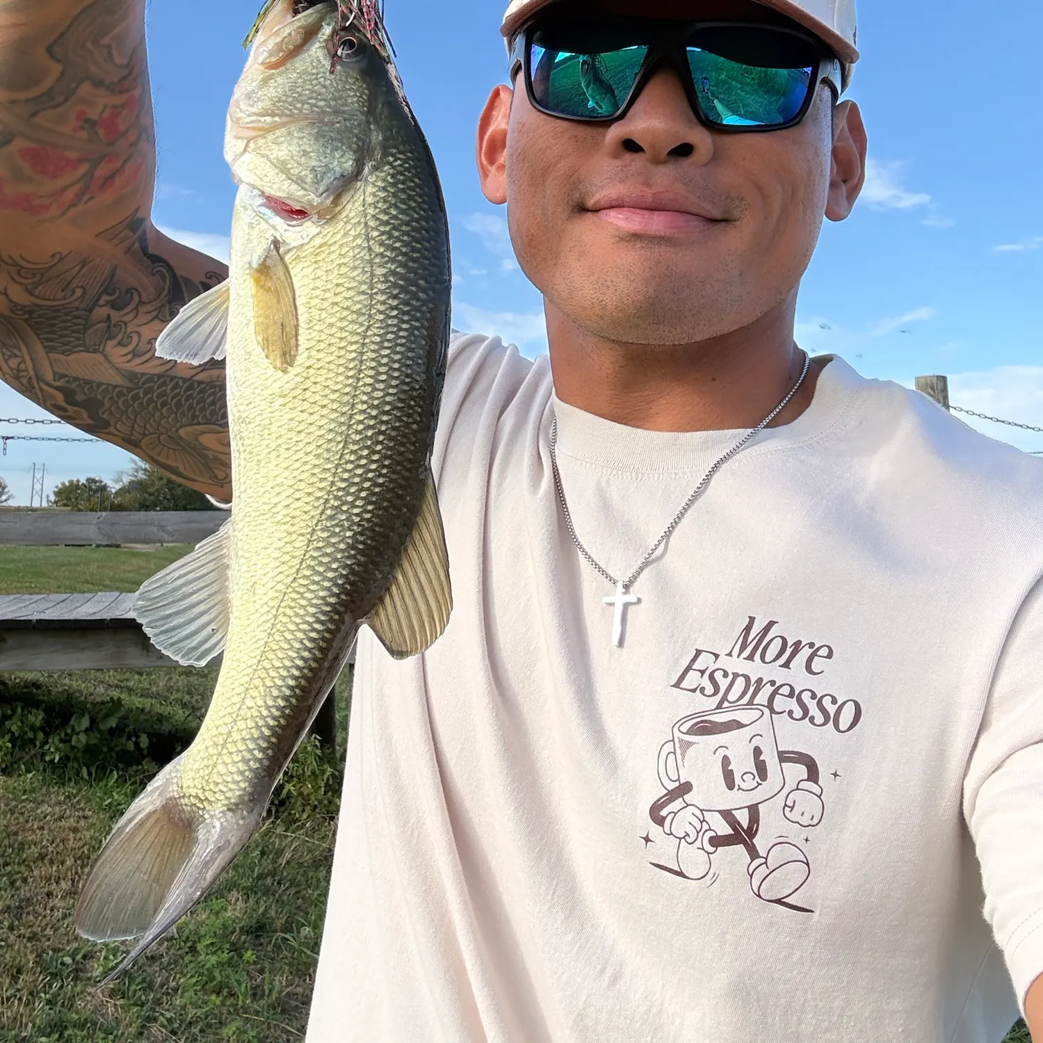 Largemouth bass caught on Fishbrain