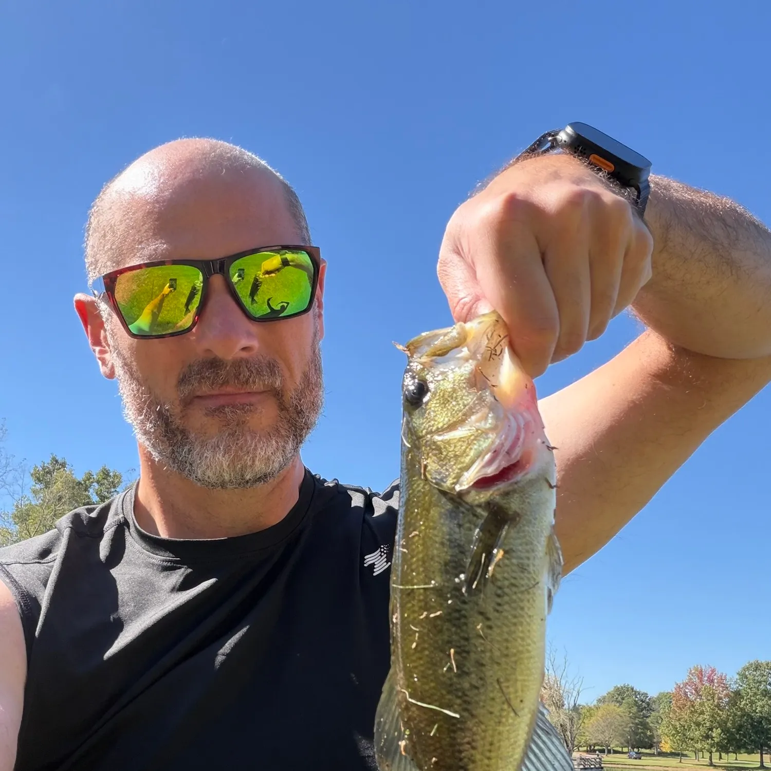 Largemouth bass caught on Fishbrain