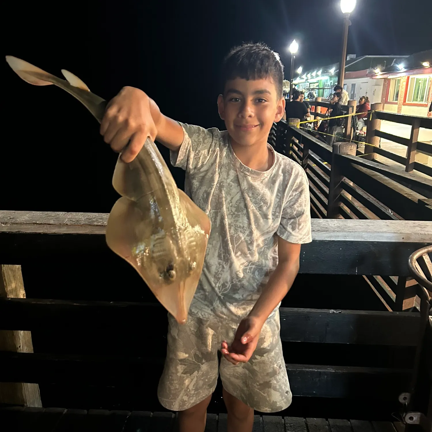 Pacific shovelnose guitarfish caught on Fishbrain