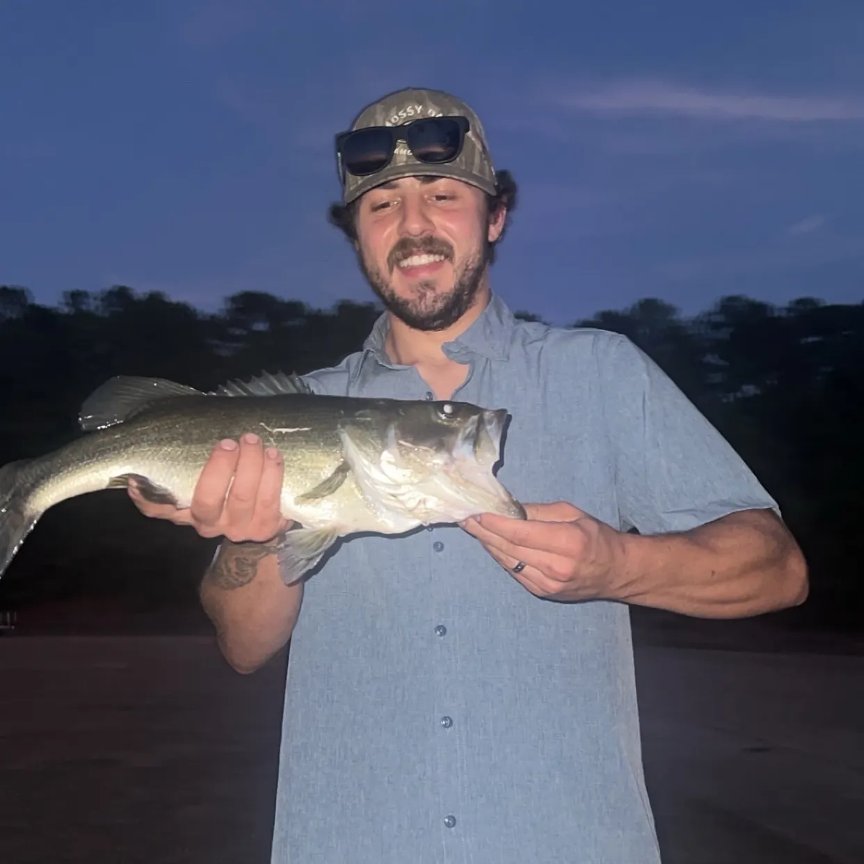 Largemouth bass caught on Fishbrain