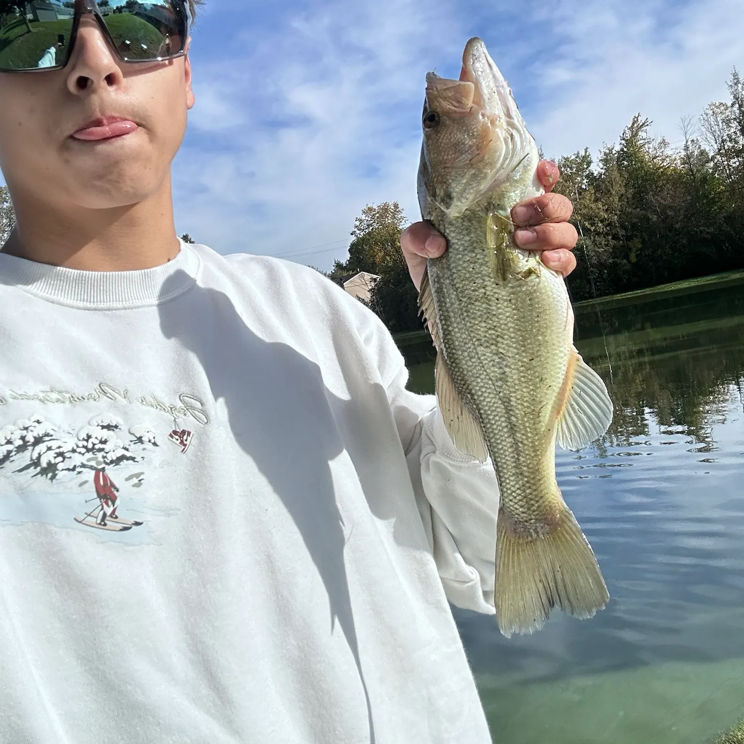 Largemouth bass caught on Fishbrain