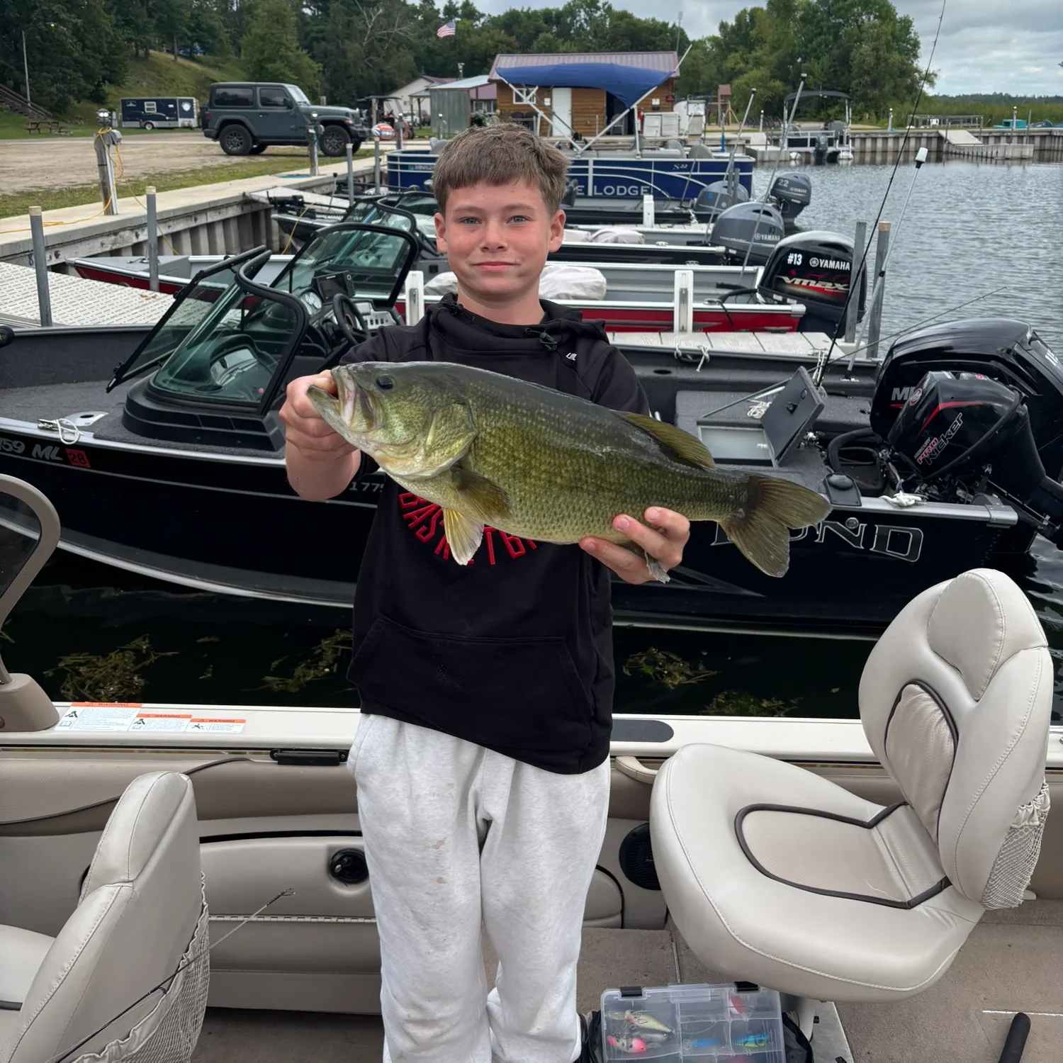 Largemouth bass caught on Fishbrain