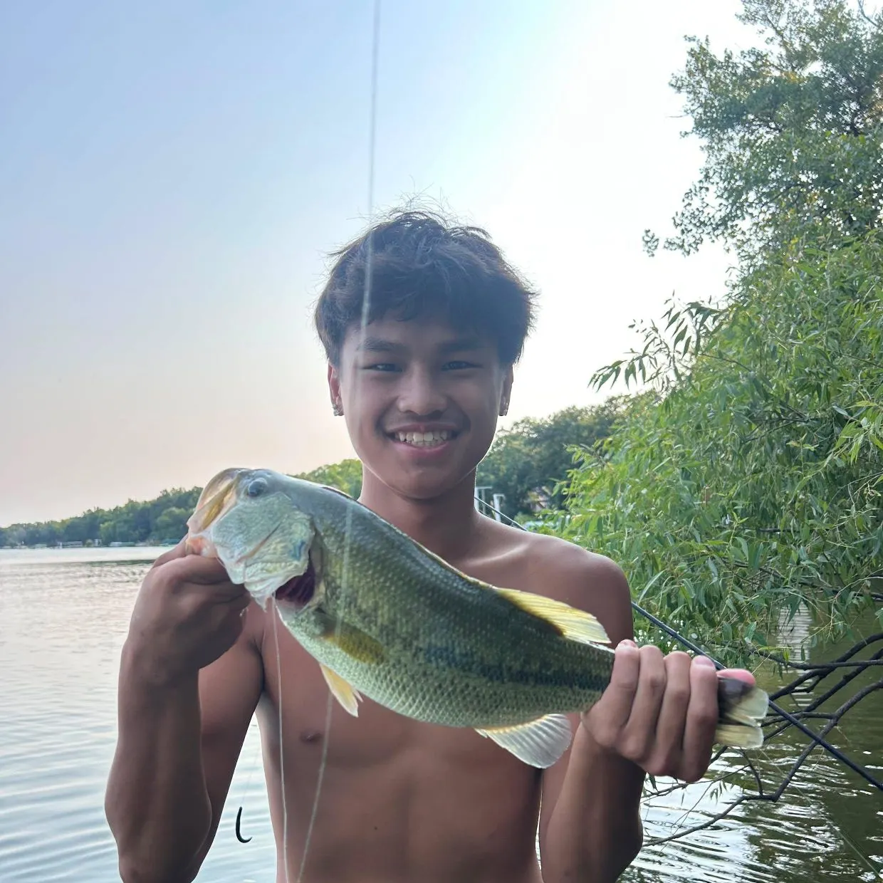 Largemouth bass caught on Fishbrain