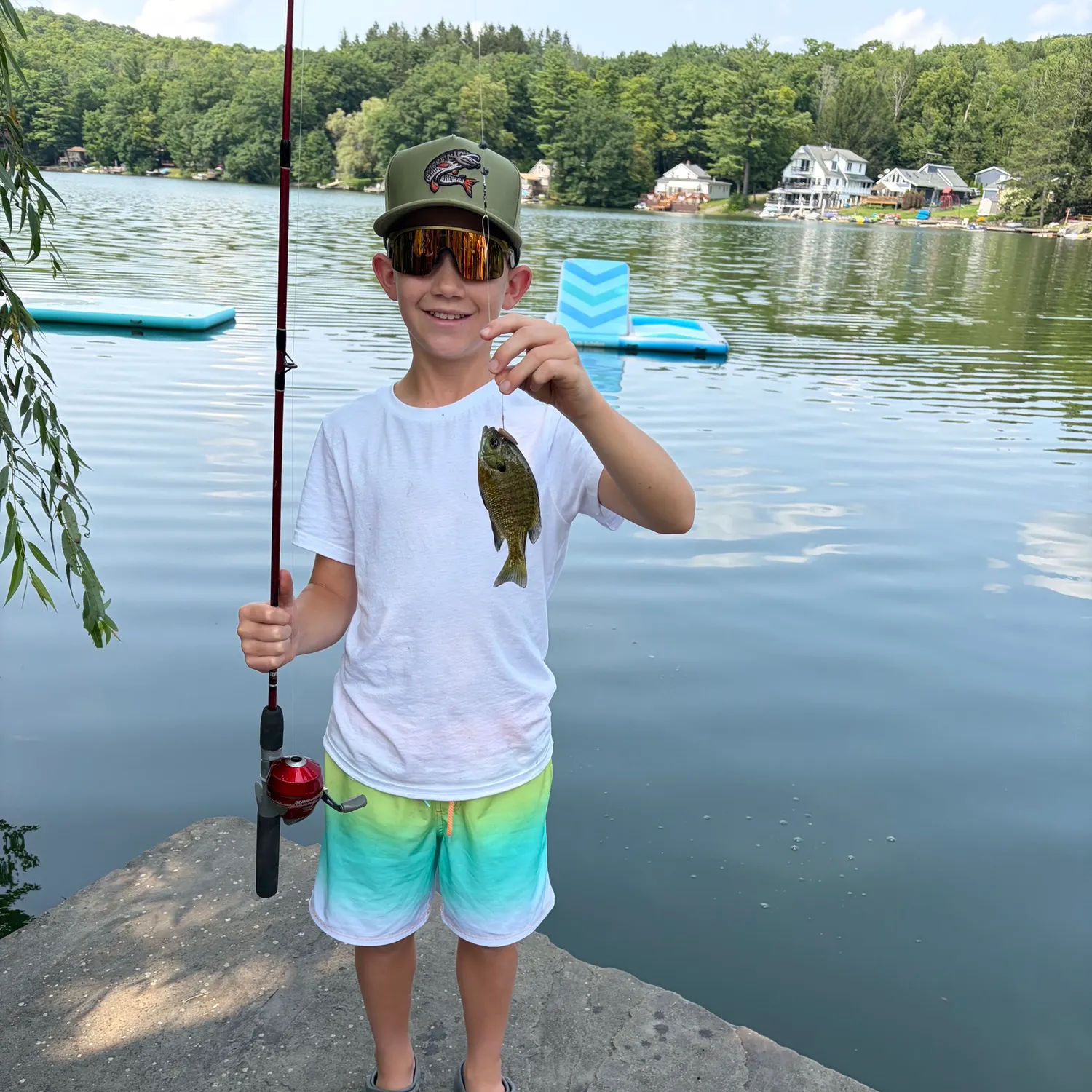 Green sunfish caught on Fishbrain