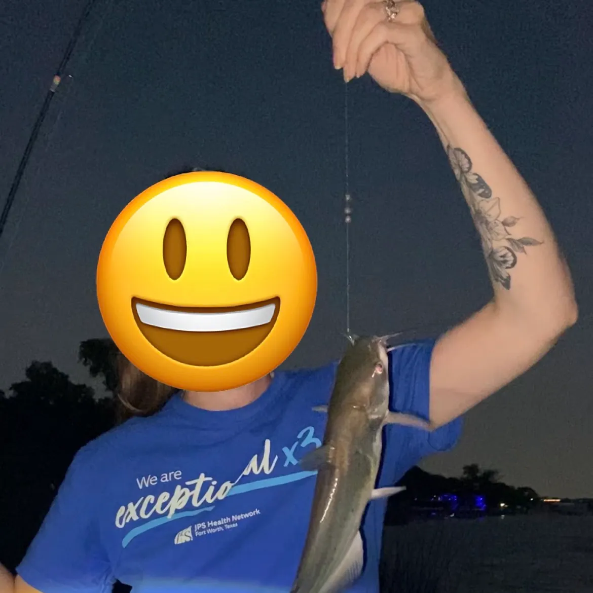 Blue catfish caught on Fishbrain