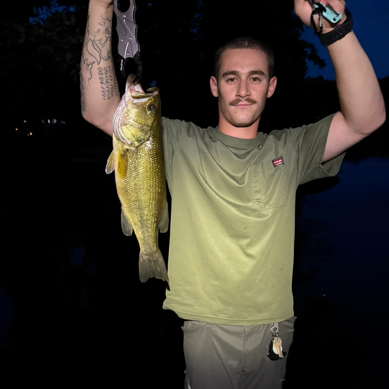 Largemouth bass caught on Fishbrain