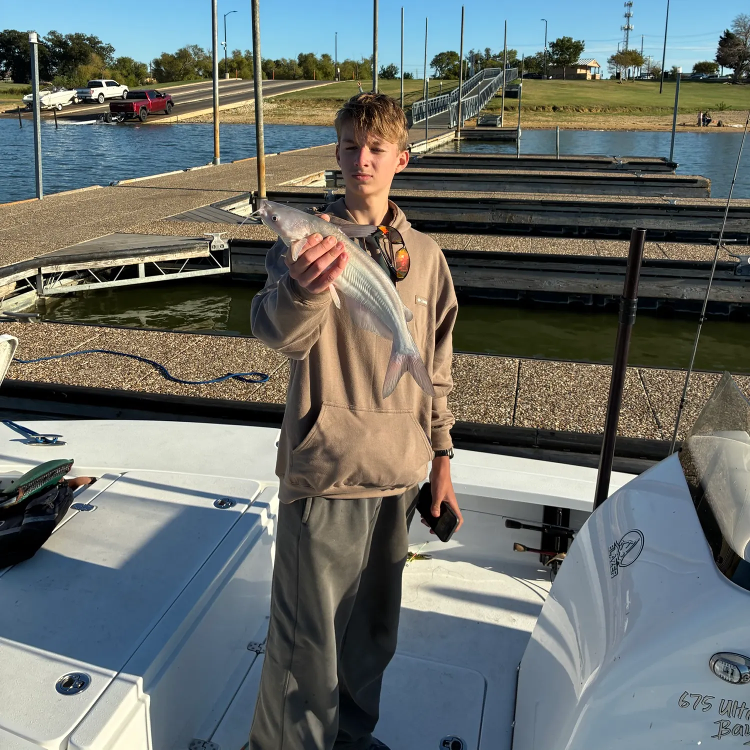 Blue catfish caught on Fishbrain