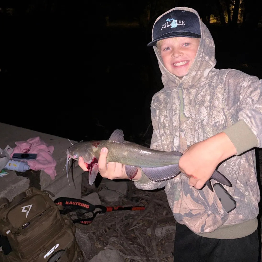 Channel catfish caught on Fishbrain
