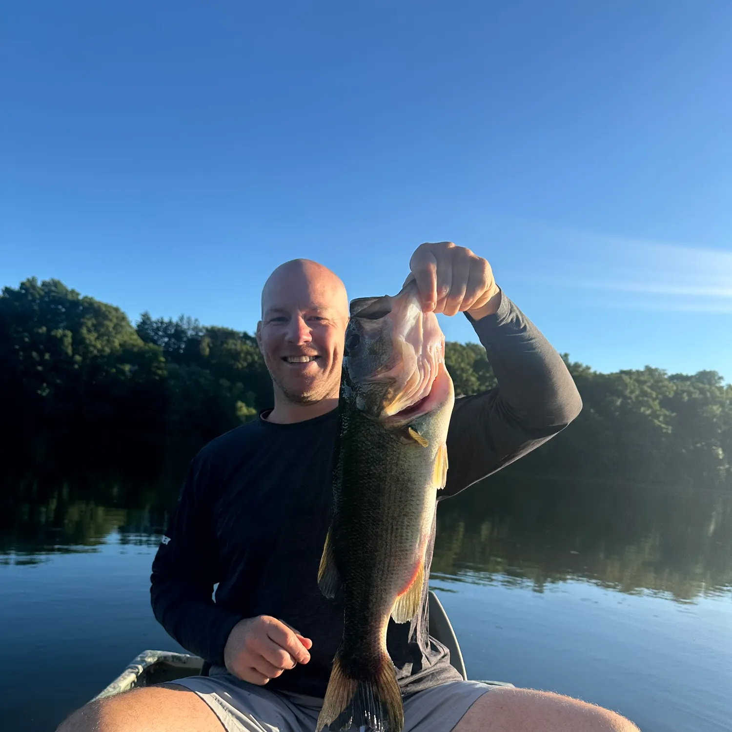 Largemouth bass caught on Fishbrain