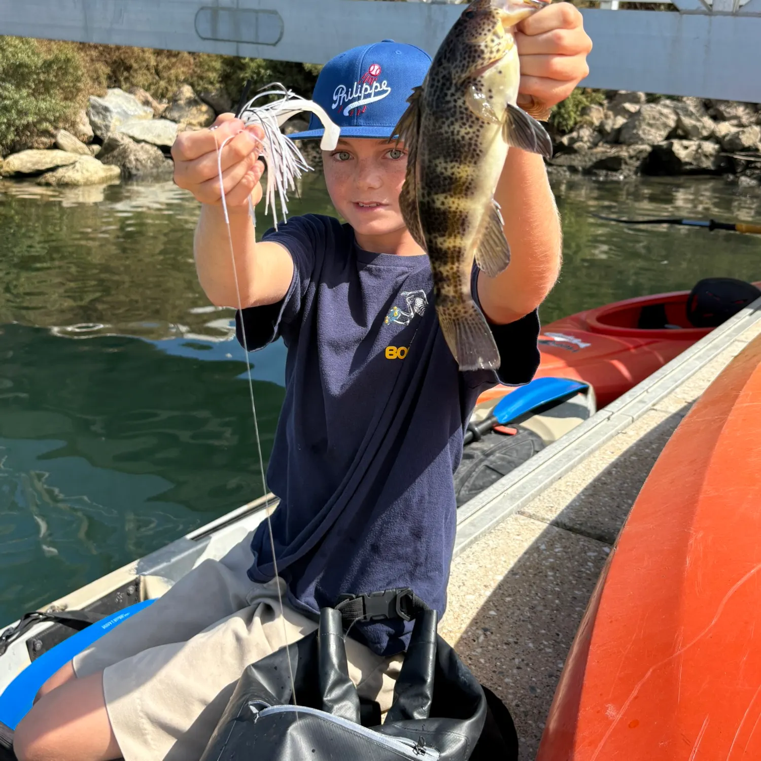 Spotted sand bass caught on Fishbrain