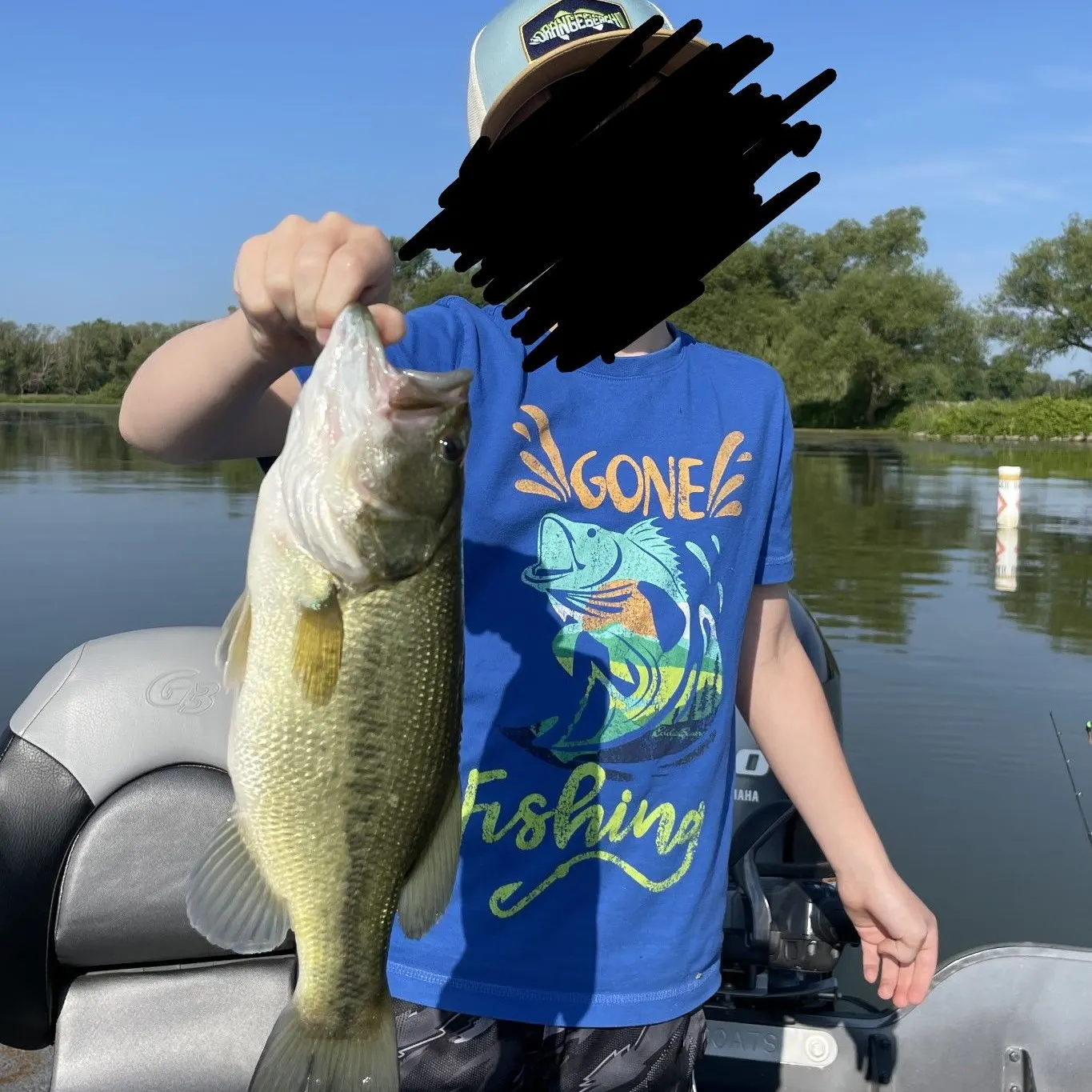 Largemouth bass caught on Fishbrain